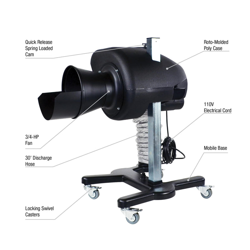 Mobile Exhaust Extractor, JohnDow Industries, Model# EV-5100