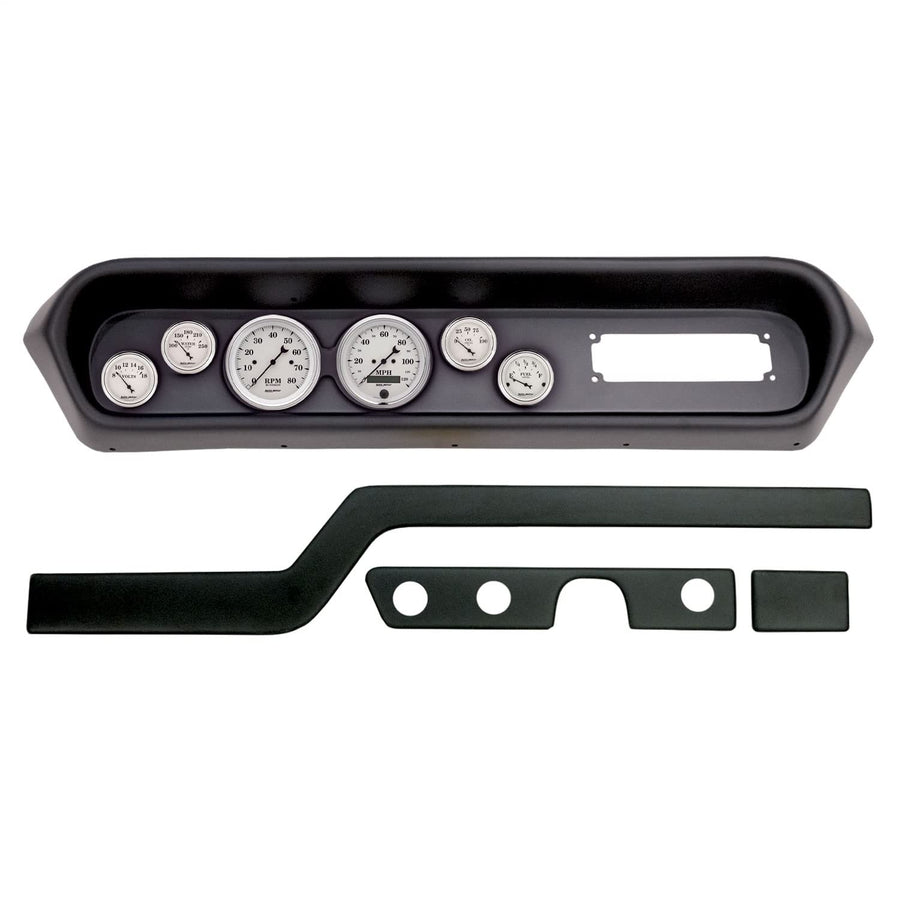 AutoMeter Dash Kit Direct Fit, (3 3/8" X2, 2 1/16" X4), Pontiac GTO/Lemans 64-65, Old-TYME White (2108-08)