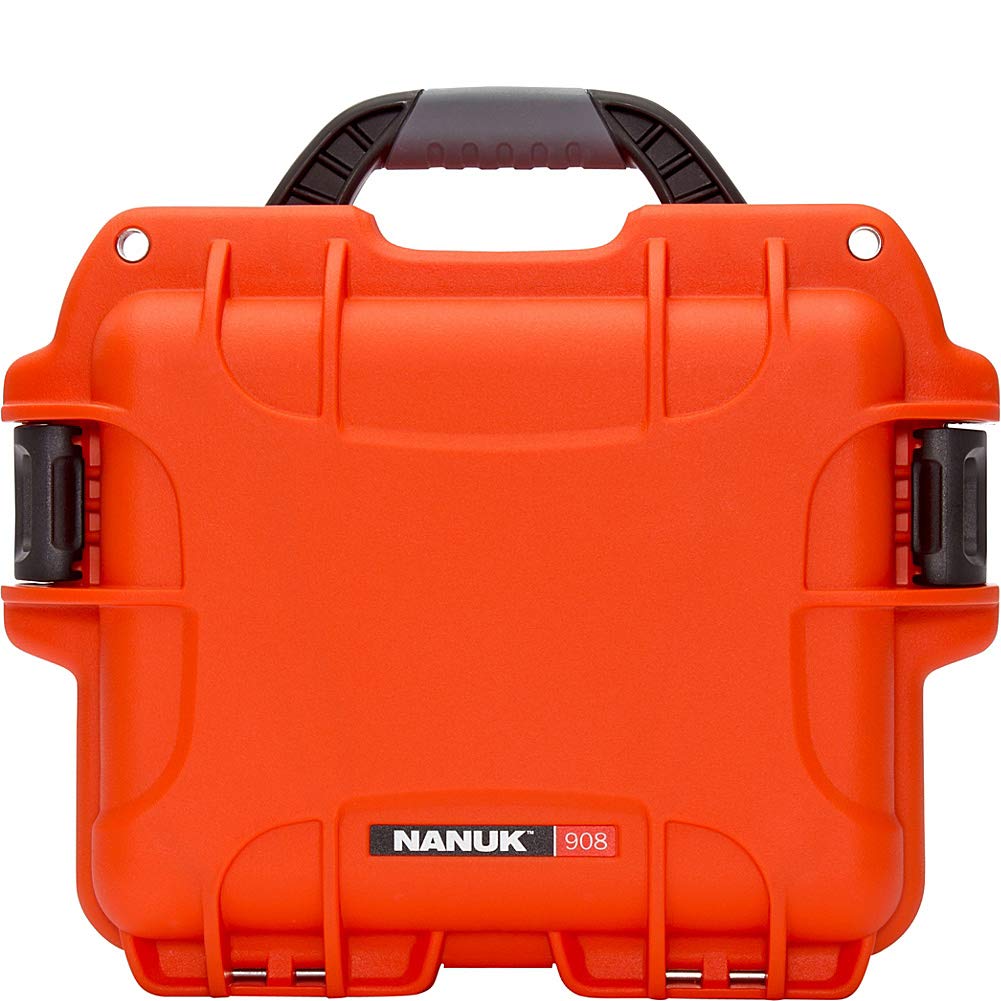 Waterproof Nanuk 908 Hard Case with Foam Insert - Orange