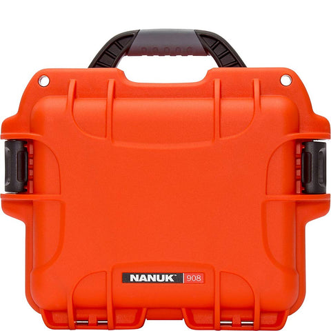 Waterproof Nanuk 908 Hard Case with Foam Insert - Orange