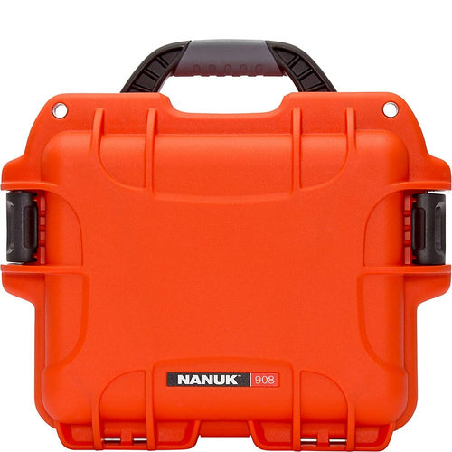 Waterproof Nanuk 908 Hard Case with Foam Insert - Orange