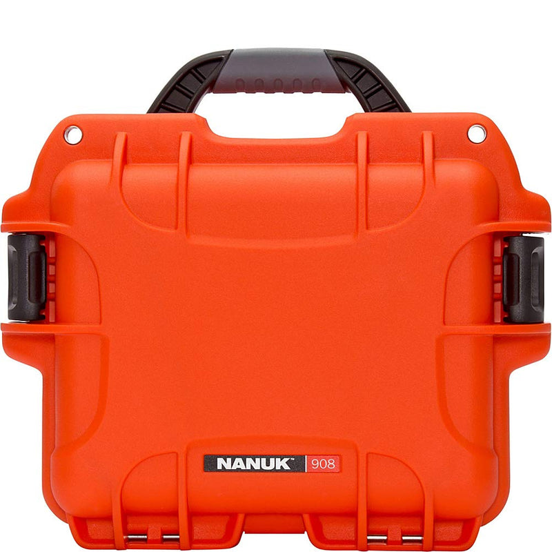 Waterproof Nanuk 908 Hard Case with Foam Insert - Orange