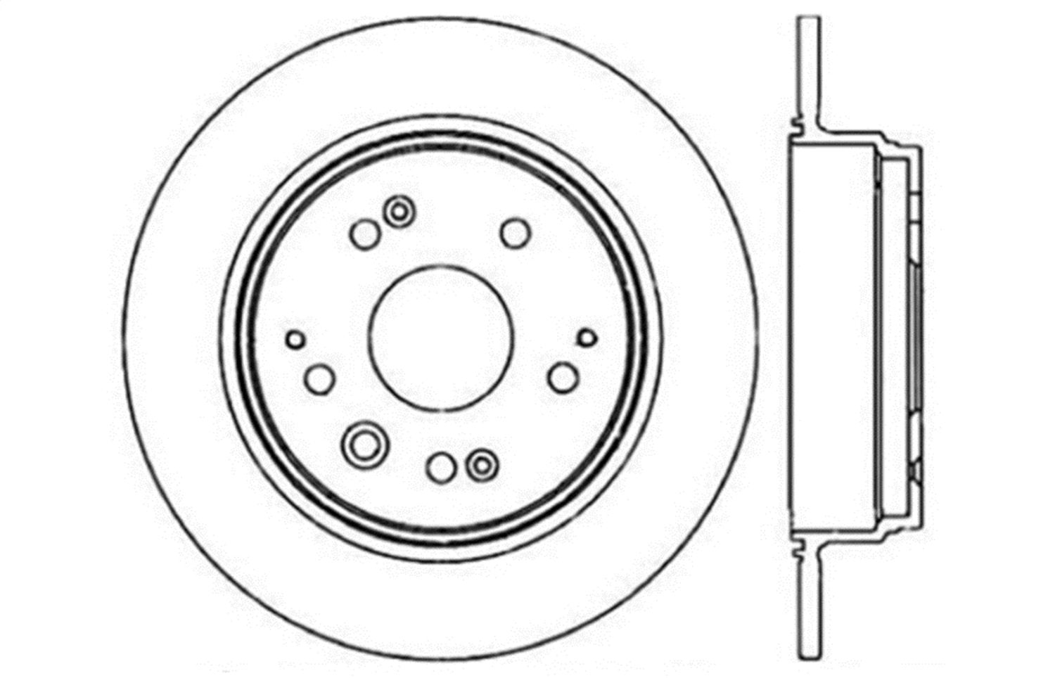 StopTech Sport Drilled/Slotted Brake Rotor 127.40047R (Rear Right), 1 Pack