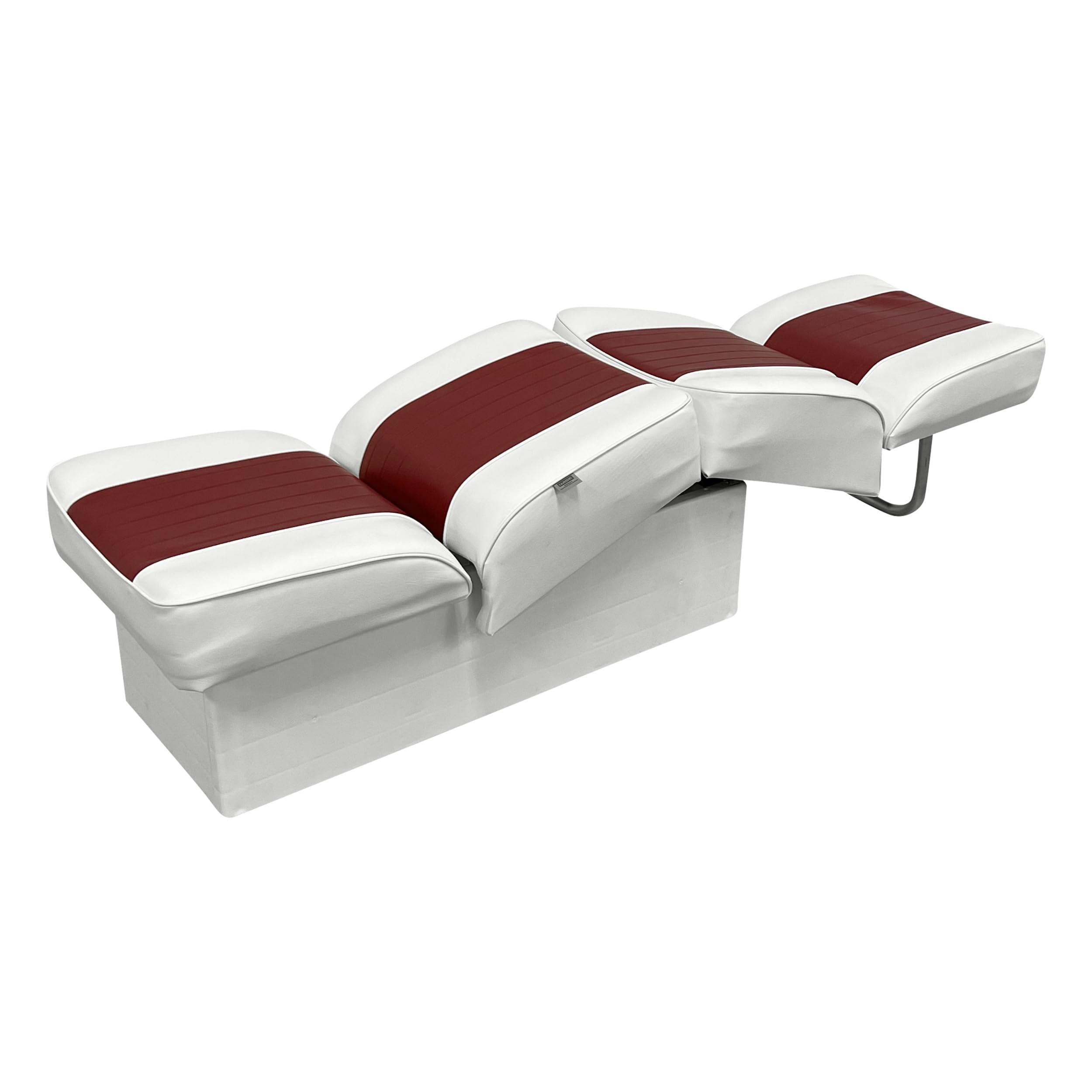 8WD707P-1-925 Wise Deluxe Lounge Seat (White/Red)