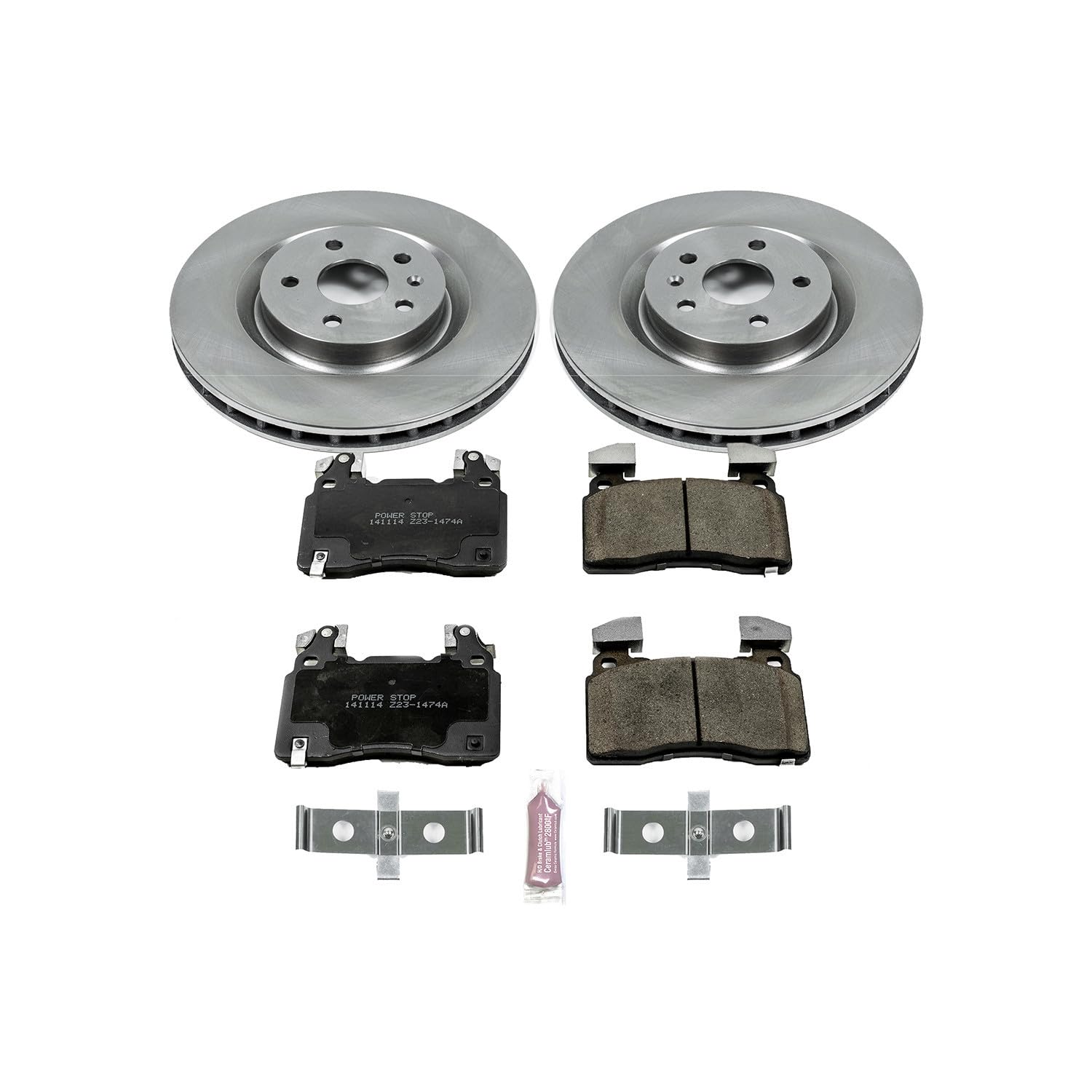 Power Stop KOE7007 Front Replacement Brake Kit-OE Brake Rotors & Ceramic Brake Pads For Chevrolet SS 2014-2017 [Model Specific]