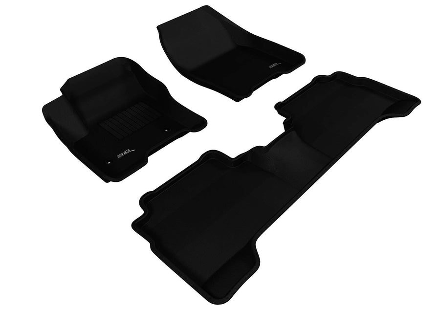 Kagu Floor Mat (Black) 3D MAXpider for 2013-2018 Ford C-MAX/Escape - 1ST Row 2ND Row