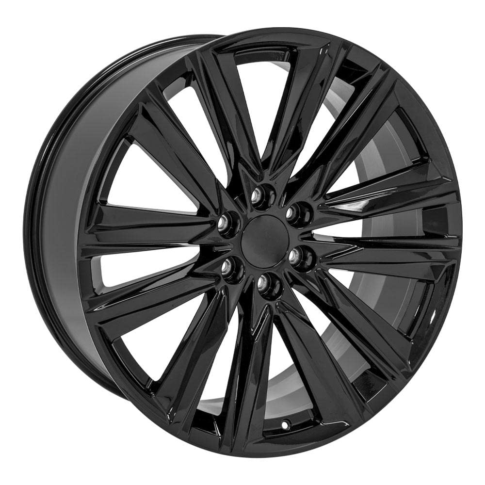 24 Inch OE Wheels CA91 Rim Fits Escalade Sport Style 6x139.7 24x10 Gloss Black - Hollander 4869 (1)