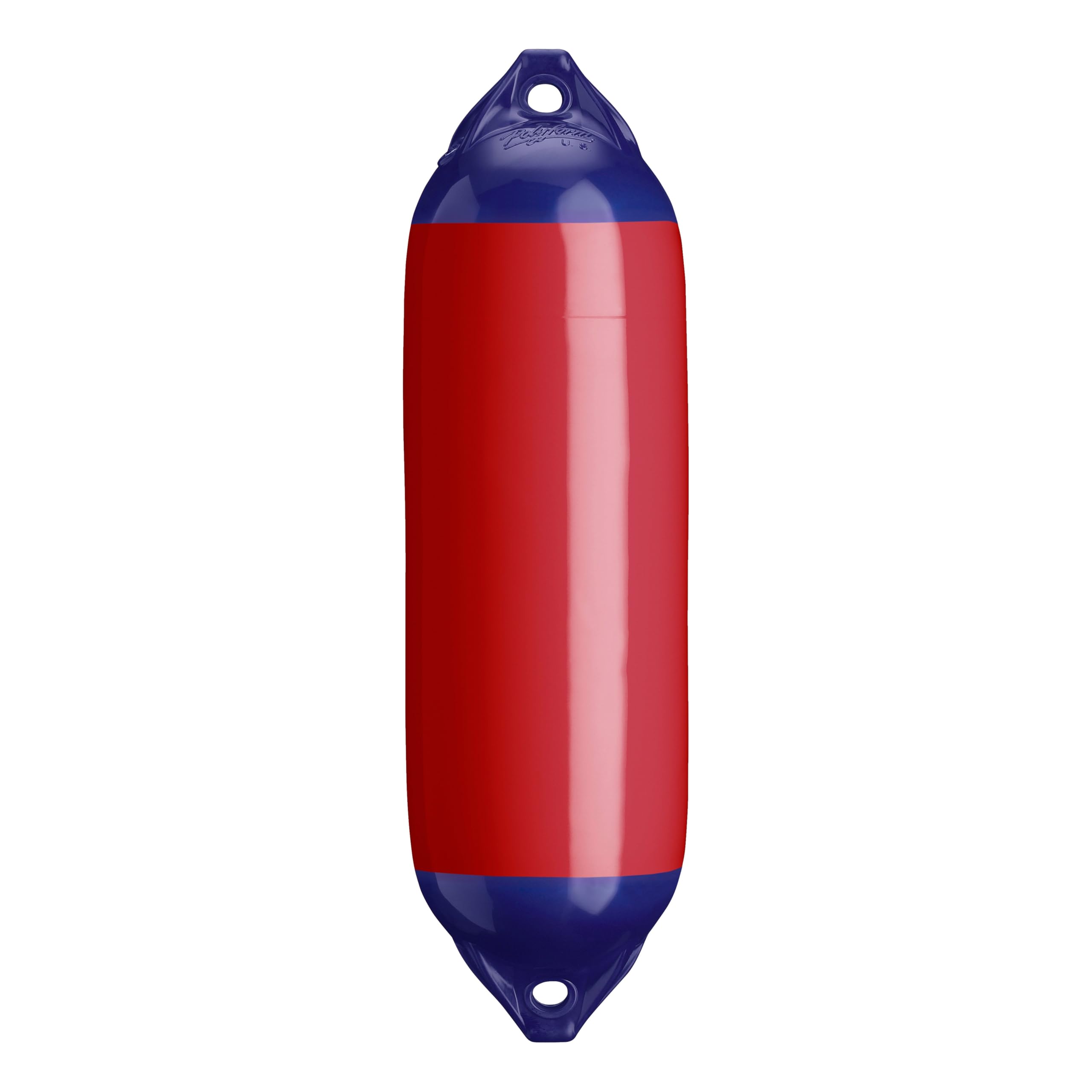 Polyform F-Series Boat Fender Standard F-02 Blue Ropehold - Classic Red