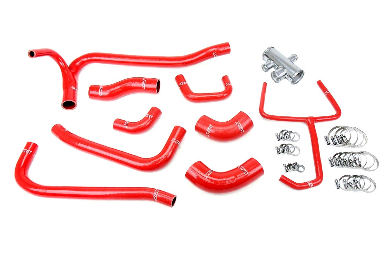 3-ply HPS Red Reinforced Silicone Radiator Coolant Hose Kit 57-2069-RED
