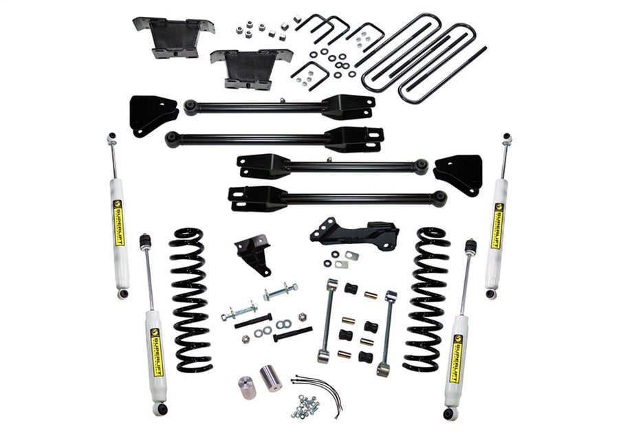 SUPERLIFT SUSPENSION RealTruck 4" Lift Kit for Ford F-250/F-350 | Complete Lift Kit with Front & Rear Shadow Series Shocks and 4-Link Arms | K233 | Fits 2008-2010 Ford F-250 / F-350 4WD