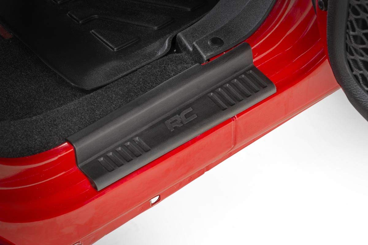 Rough Country Entry Guards Front and Rear for 2007-2018 Jeep Wrangler JK - 10567 Black