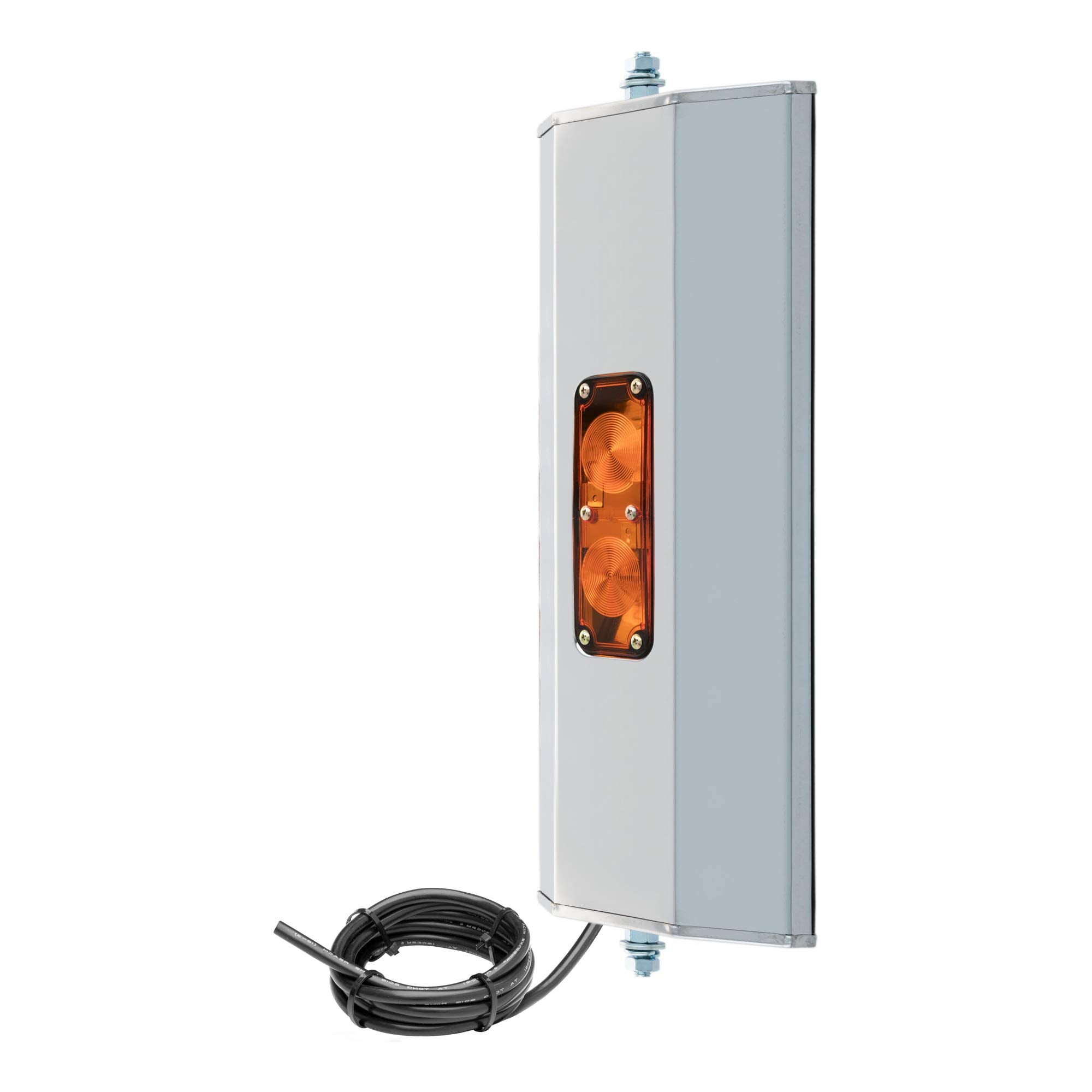 610316 Retrac 7 x 16-Inch Stainless Steel Angle-Back Heated, Lighted West Coast Mirror Head, Universal Driver or Passenger Side