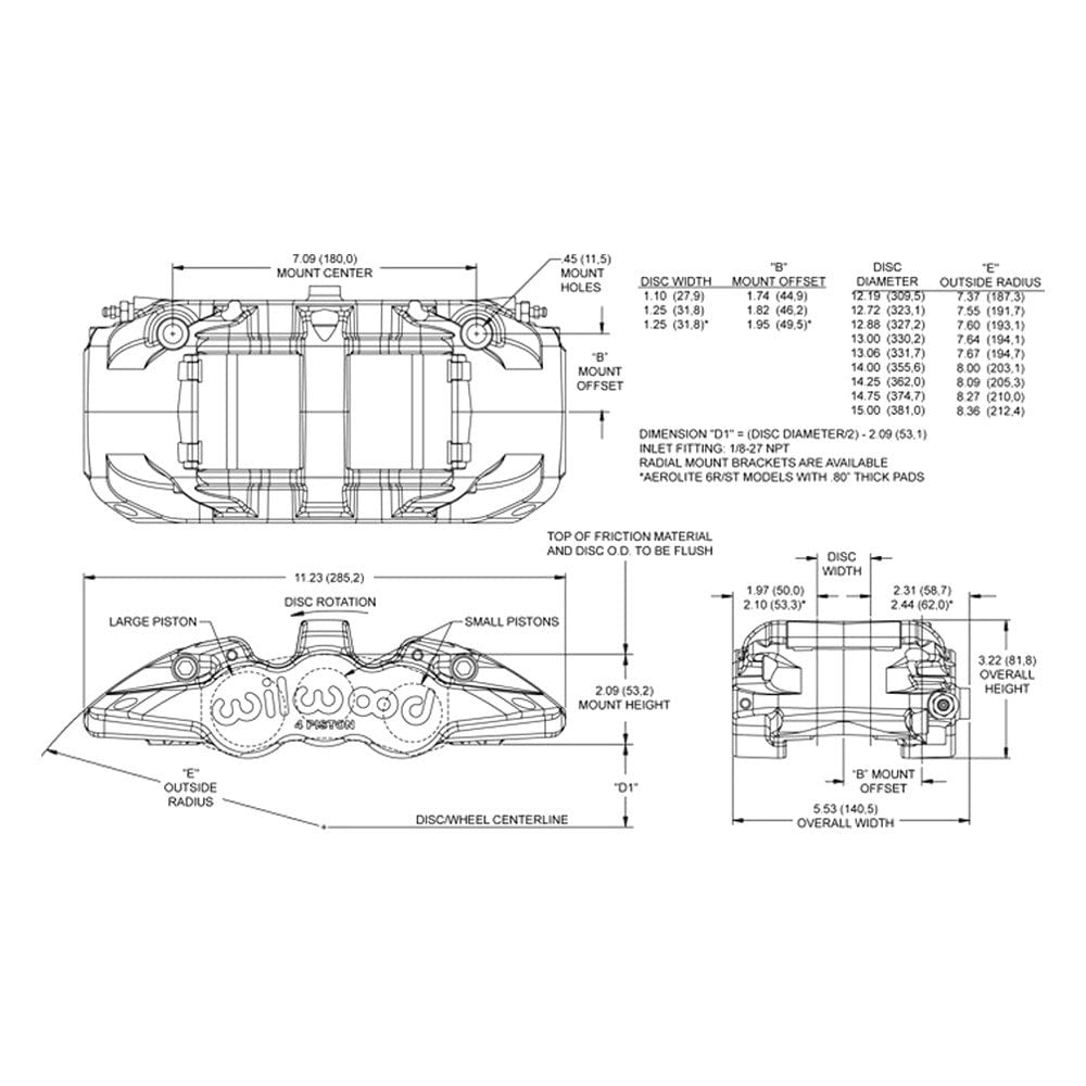 Red Caliper-Aero6-L/H