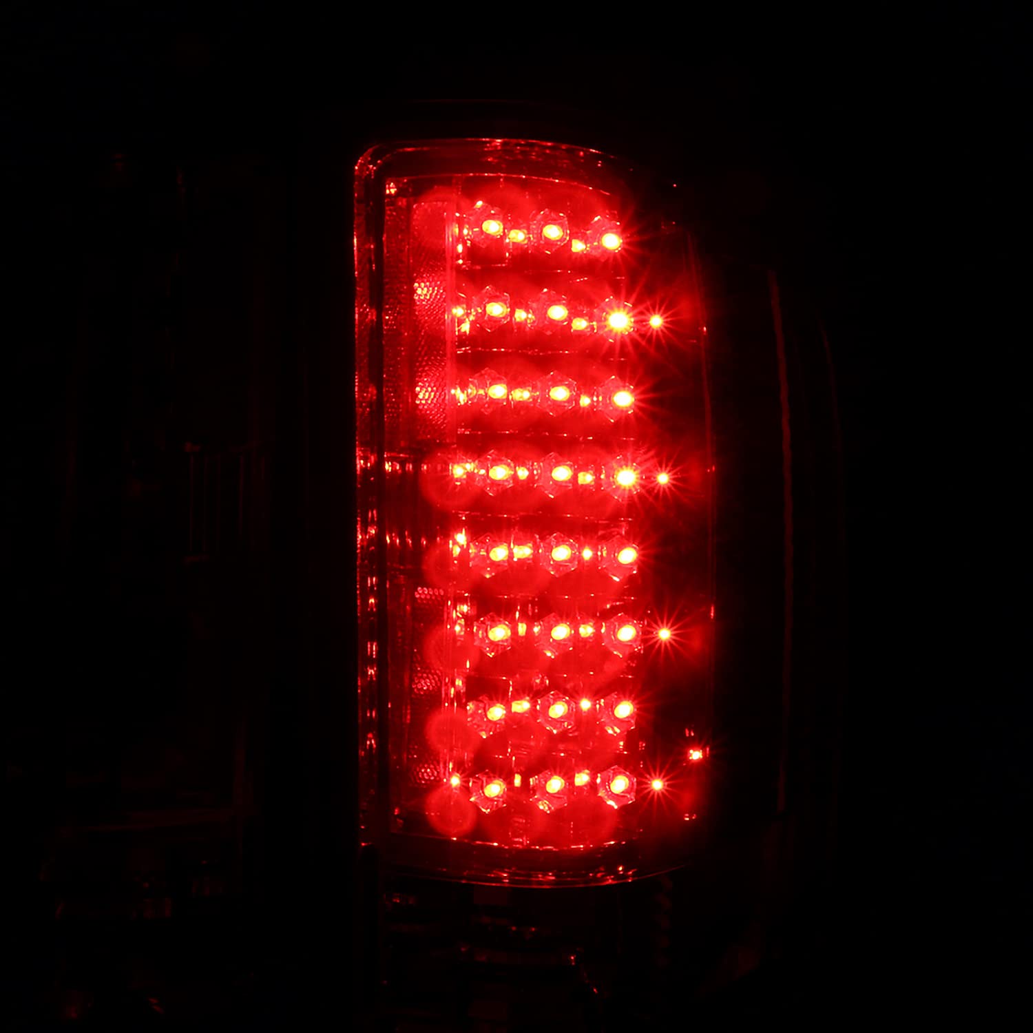 Red LED Tail Lights SPEC-D TUNING Compatible with 2007-2013 Chevy Silverado 1500 2500 3500, Left + Right Pair Assembly