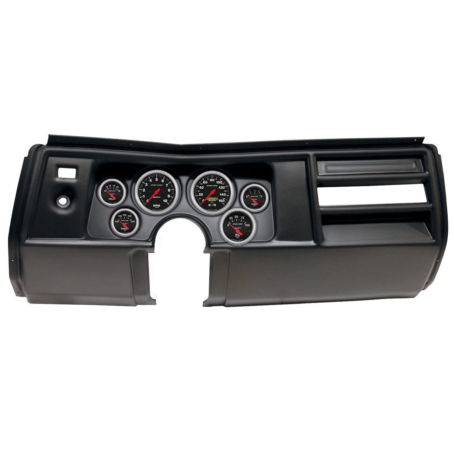 AutoMeter Dash Kit Direct Fit, (3 3/8" X2, 2 1/16" X4), Chevy Chevelle No Vent 69, Sport-Comp (2908-11)