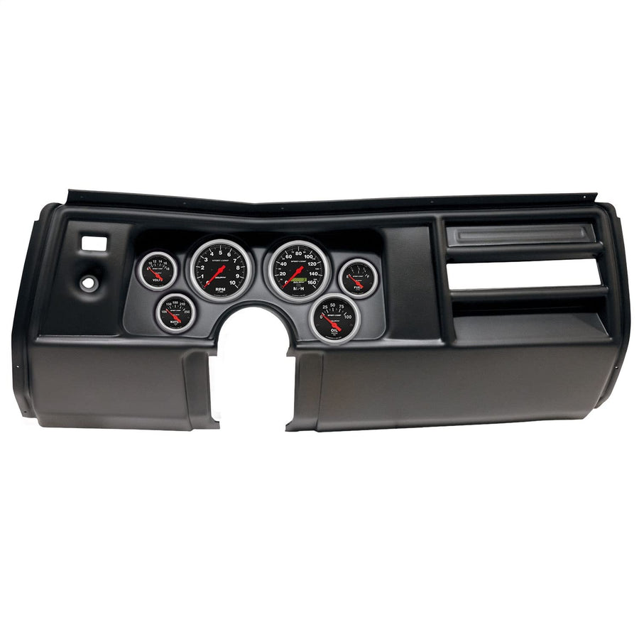 AutoMeter Dash Kit Direct Fit, (3 3/8" X2, 2 1/16" X4), Chevy Chevelle No Vent 69, Sport-Comp (2908-11)