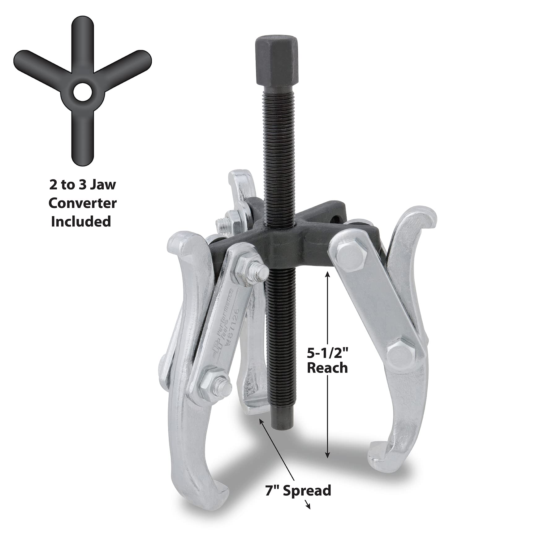 W87127 Performance Tool 2/3 Jaw Gear Puller with 5-1/2-Inch Reach X 7-Inch Spread