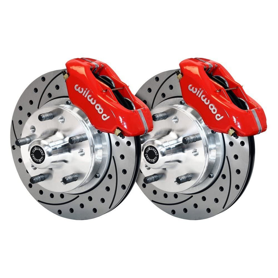 FDL Front Kit, WILWOOD 140-11007-DR, 11.00", Drilled, Red 70-78 Camaro Disc Spindle