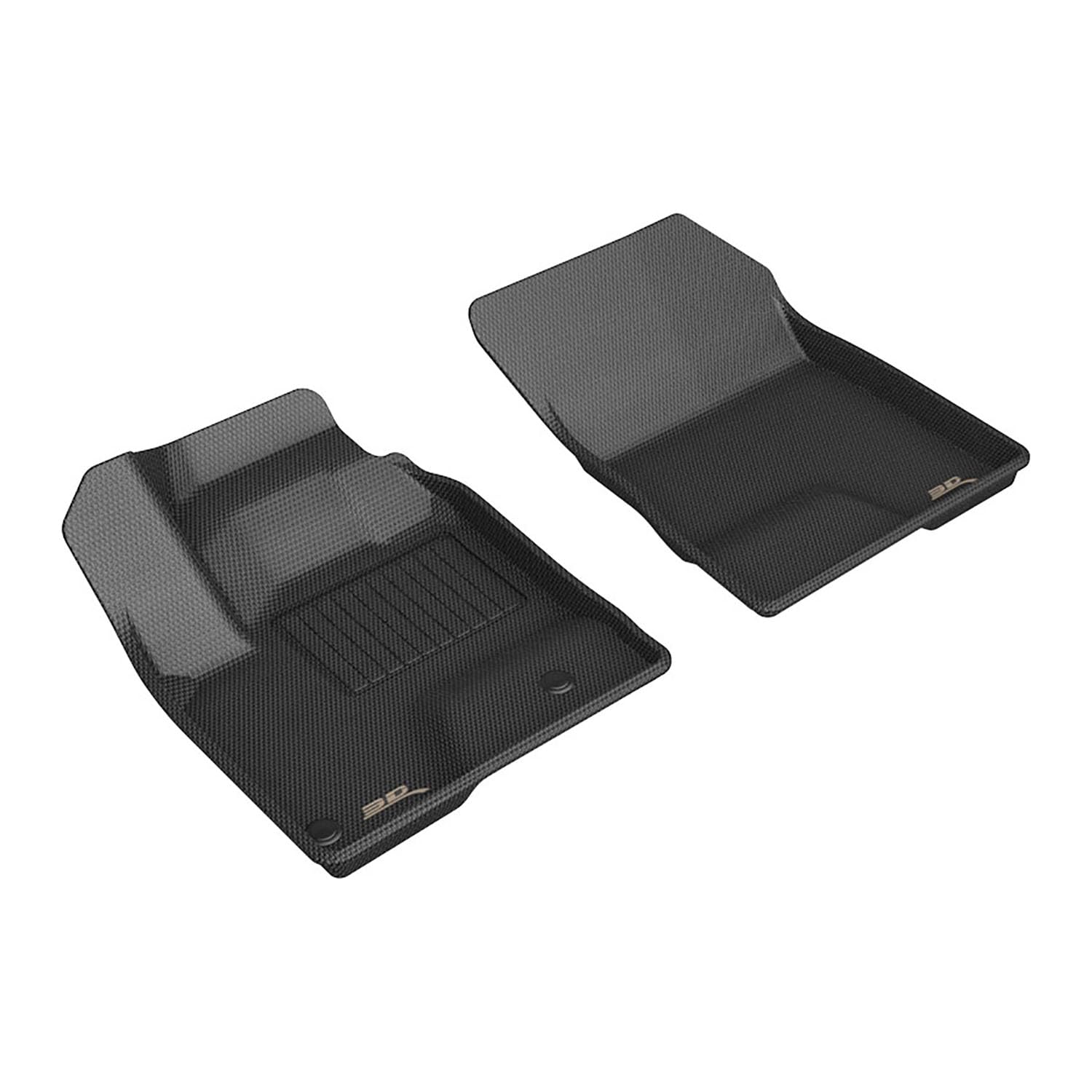 3D MAXpider Kagu Custom Fit Floor Mat (Black) Compatible with Mitsubishi Outlander Phev 2022-2026 - Front Row