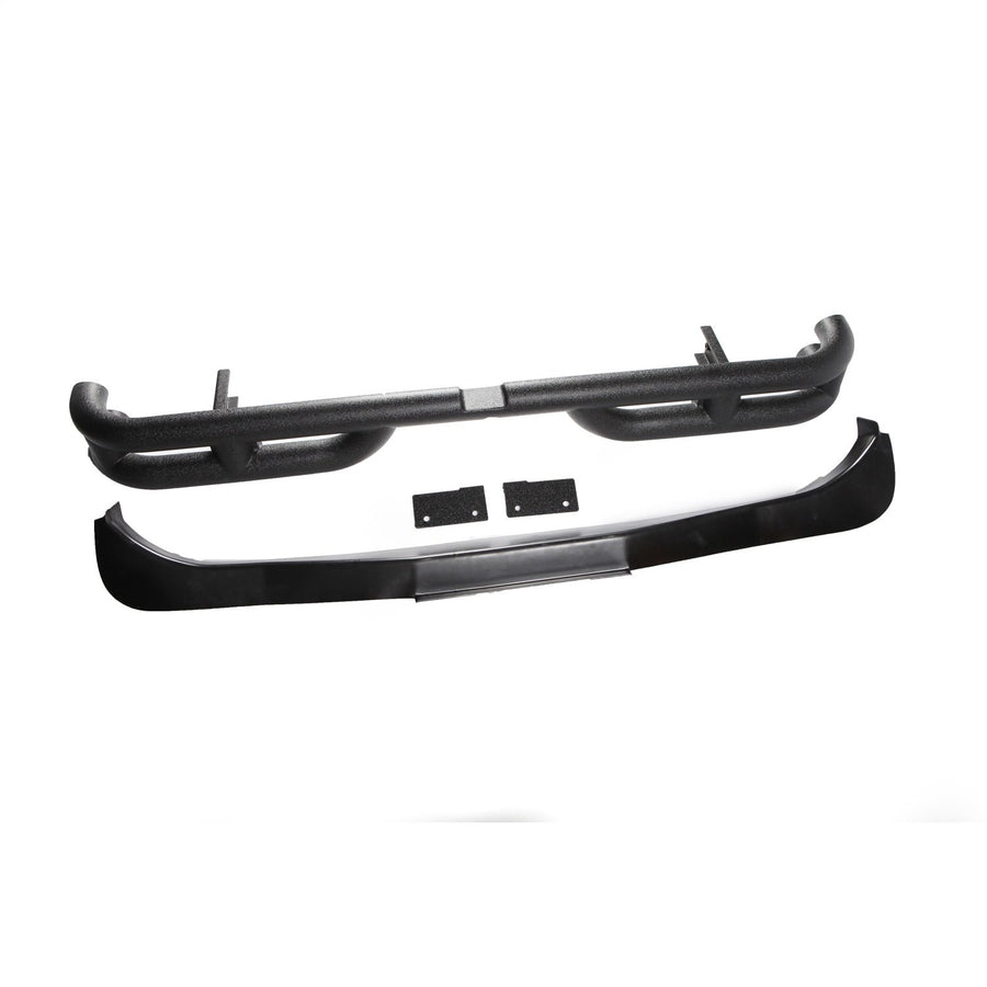 Rear Rugged Ridge Dual Tube Bumper | Mid-Width, Steel, Textured Black | 11571.10 | Fits 2007-2018 Jeep Wrangler JK