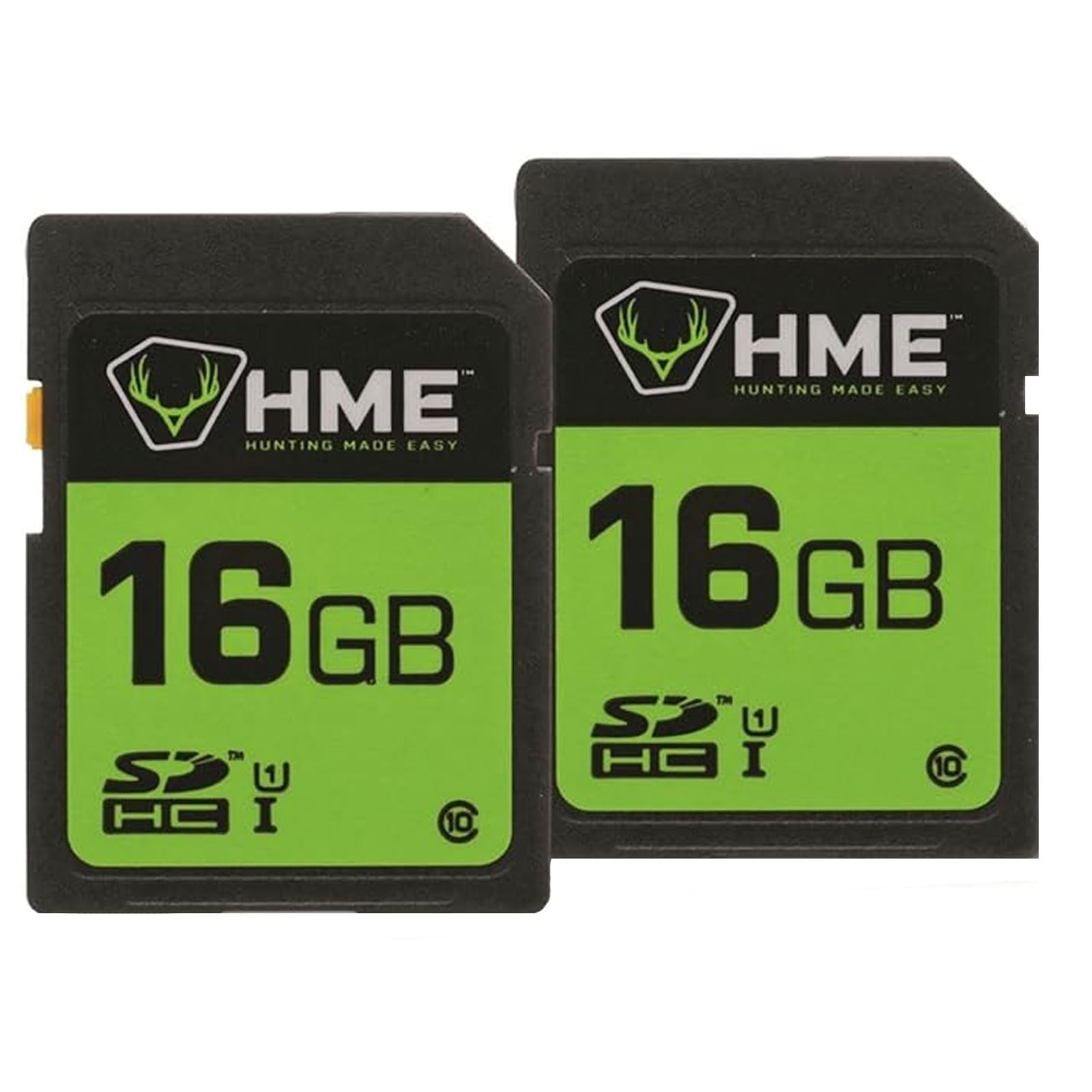 HME SD Cards - Durable Compact Reliable High-Speed Memory Cards Compatible with SDHC Slot Devices, 16GB - 2 Pack