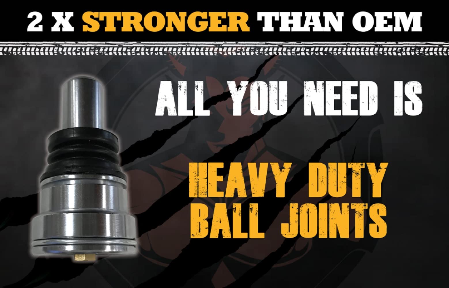Lower Demon Powersports Heavy Duty Ball Joint for Polaris RZR/General/Ranger, Made of Chromoly Steel Dual Heat Treated 2 Times Stronger Than OEM (See Fitment Details in Description) OEM: 840844000091
