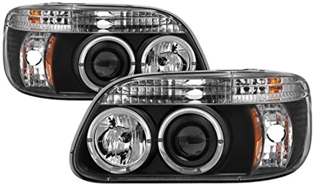 Auto Spyder 5010131 LED Halo Projector Headlights Black/Clear