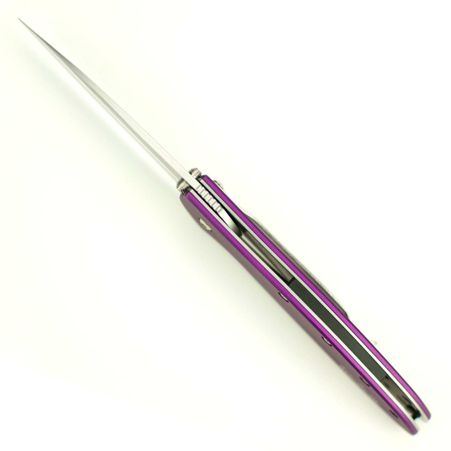 Kershaw Purple Leek Folding Knife (1660PUR); 3 Bead-Blasted High-Performance Sandvik 14C28N Steel Blade, Purple Anodized Aluminum Handle, SpeedSafe Assisted Opening, Liner and Tip Lock Slider, 2.4 OZ