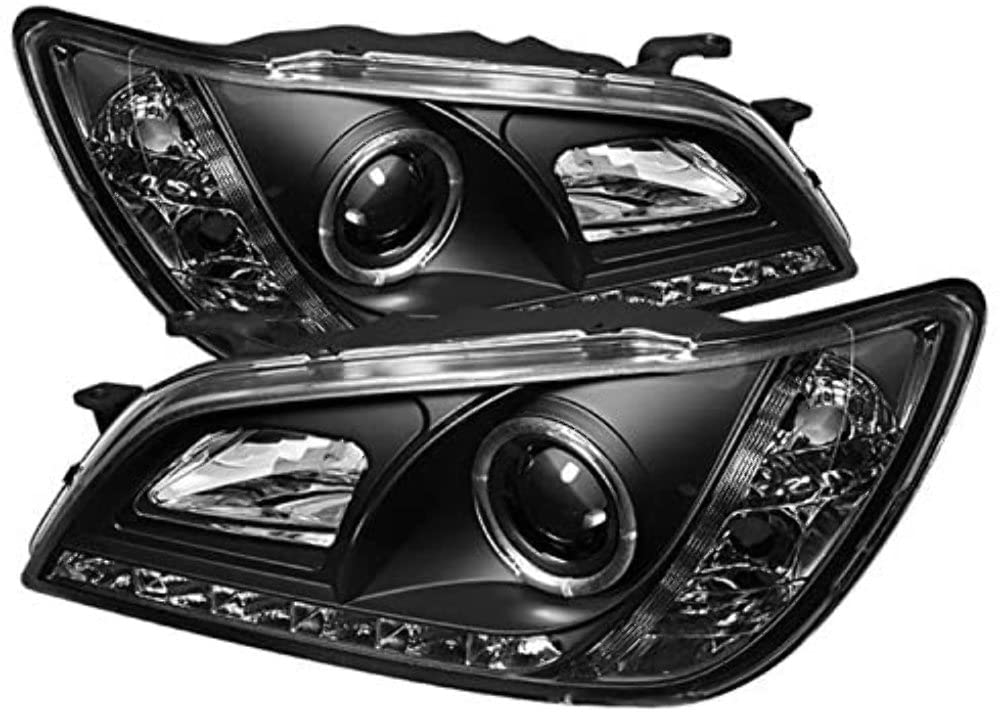 LED Halo Spyder Auto Projector Headlights Black/Clear 5029898