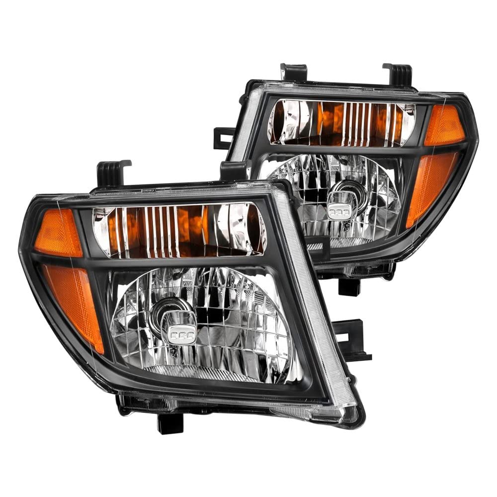 2005-2008 Nissan Pathfinder Anzo USA Crystal Headlight Black Amber (111434)