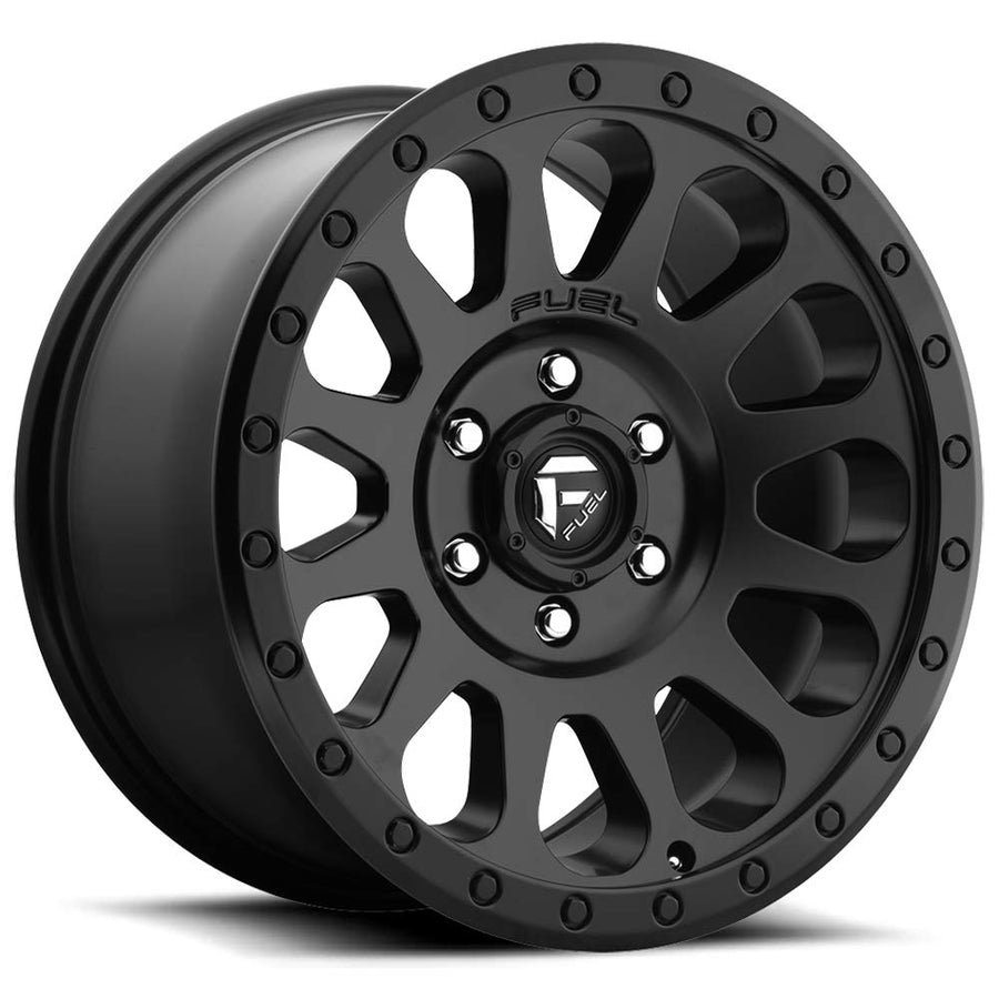 Black Fuel Wheel with Painted Vector Finish (17 x 9. inches /5 x 5 inches, -12 mm Offset)