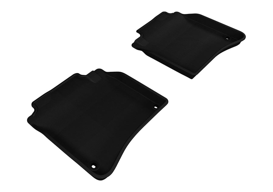 3D MAXpider Custom Fit Second Row All-Weather Floor Mat for Select Mercedes-Benz S-Class (W221L) Models - Kagu Rubber (Black)