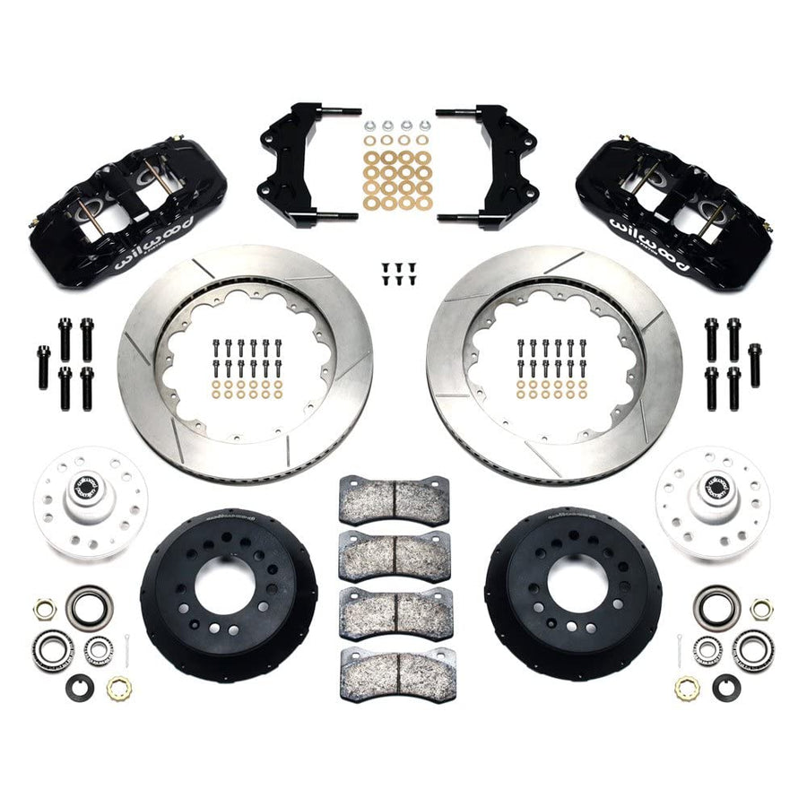 Front AERO6 Hub Kit,14.00,Drilled-Red