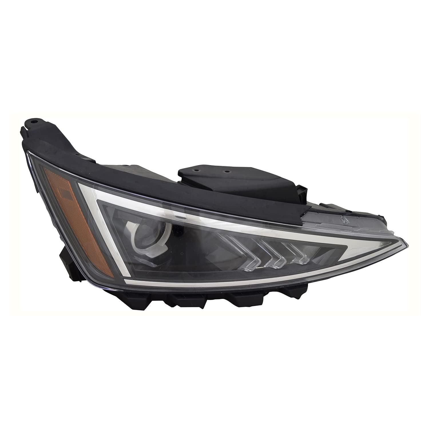 Right TYC Headlight Assembly Compatible with 2019-2020 Hyundai Elantra