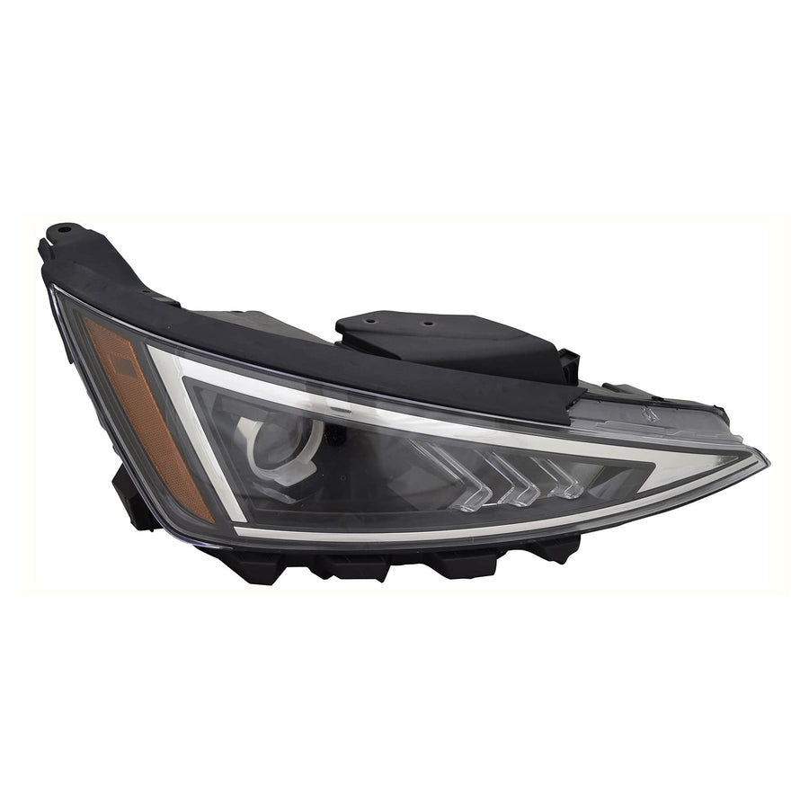 Right TYC Headlight Assembly Compatible with 2019-2020 Hyundai Elantra
