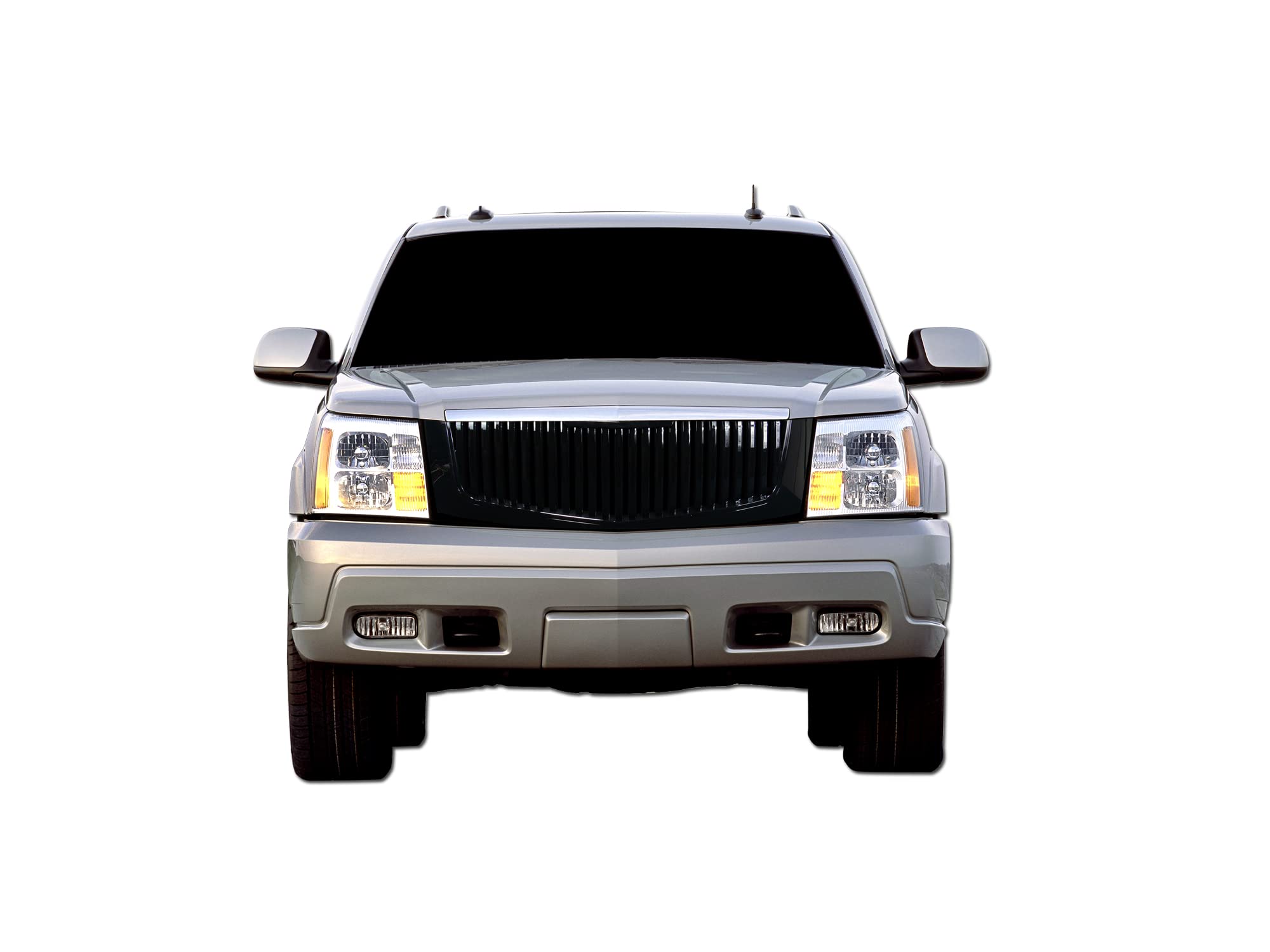 Vertical Front Hood Grille Armordillo USA 7146914 - Gloss Black Fits 2002-2006 Cadillac Escalade
