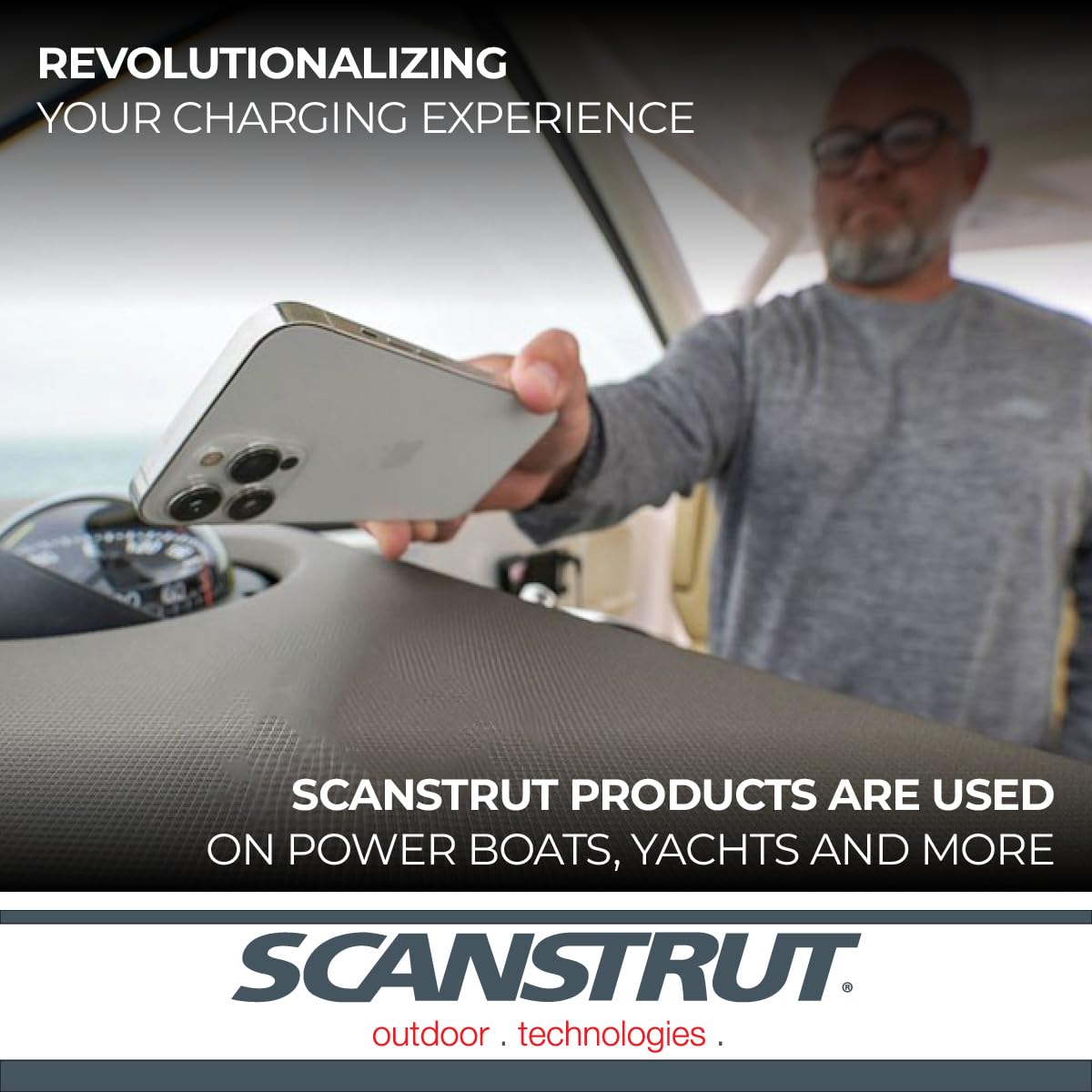 Scanstrut 15W SC-CW-2GT Waterproof Surface Wireless Charger 3-Coil