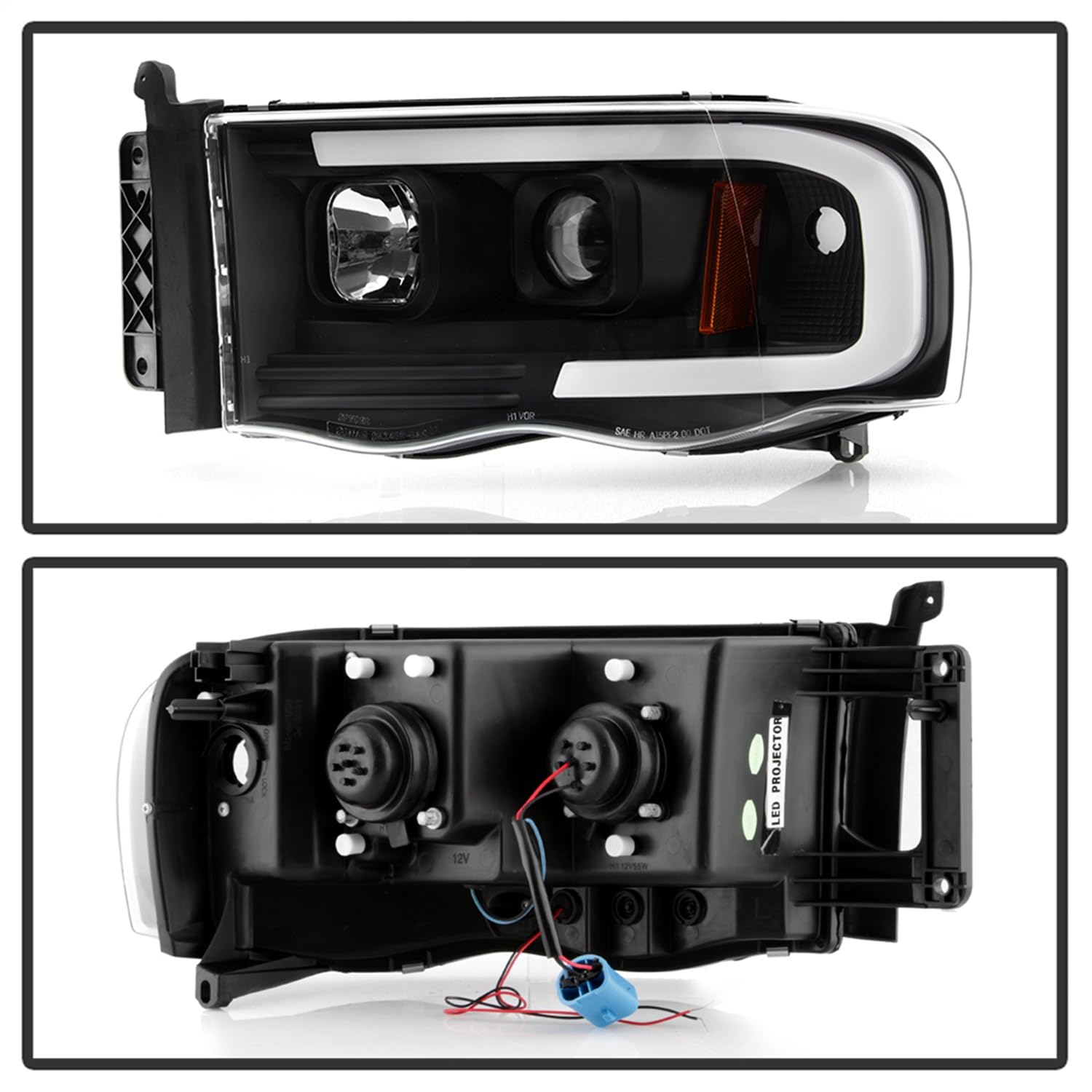 Crystal Spyder Headlights - Platinum (PRO-YD-DR02V2PL-BK)