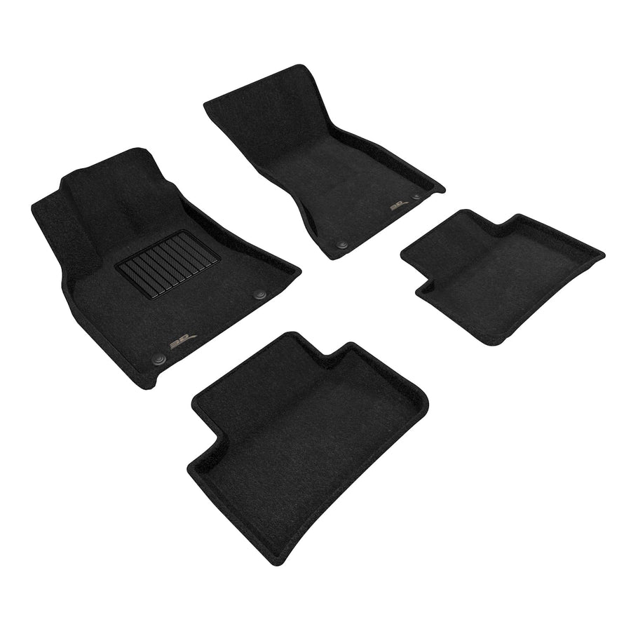 3D MAXpider Elegant Custom Fit Floor Mat (Black) Compatible with Porsche Macan 2015-2026 - Full Set