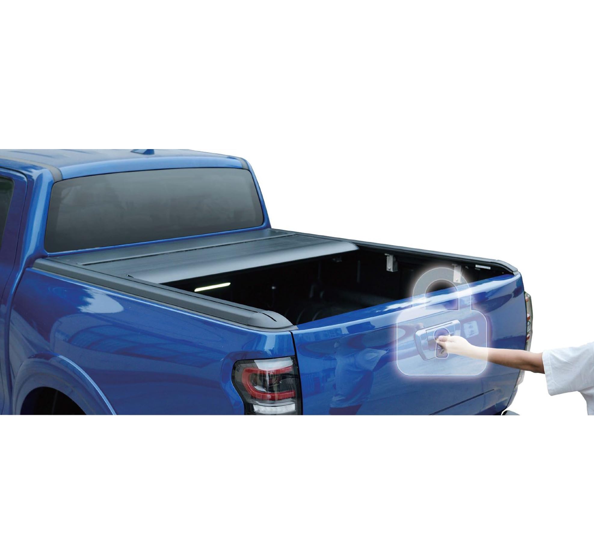 E-Roller Black Horse Retractable Tonneau Cover Compatible with 2019-2024 Chevrolet Silverado 1500|2019-2024 GMC Sierra 1500-ERCGM05
