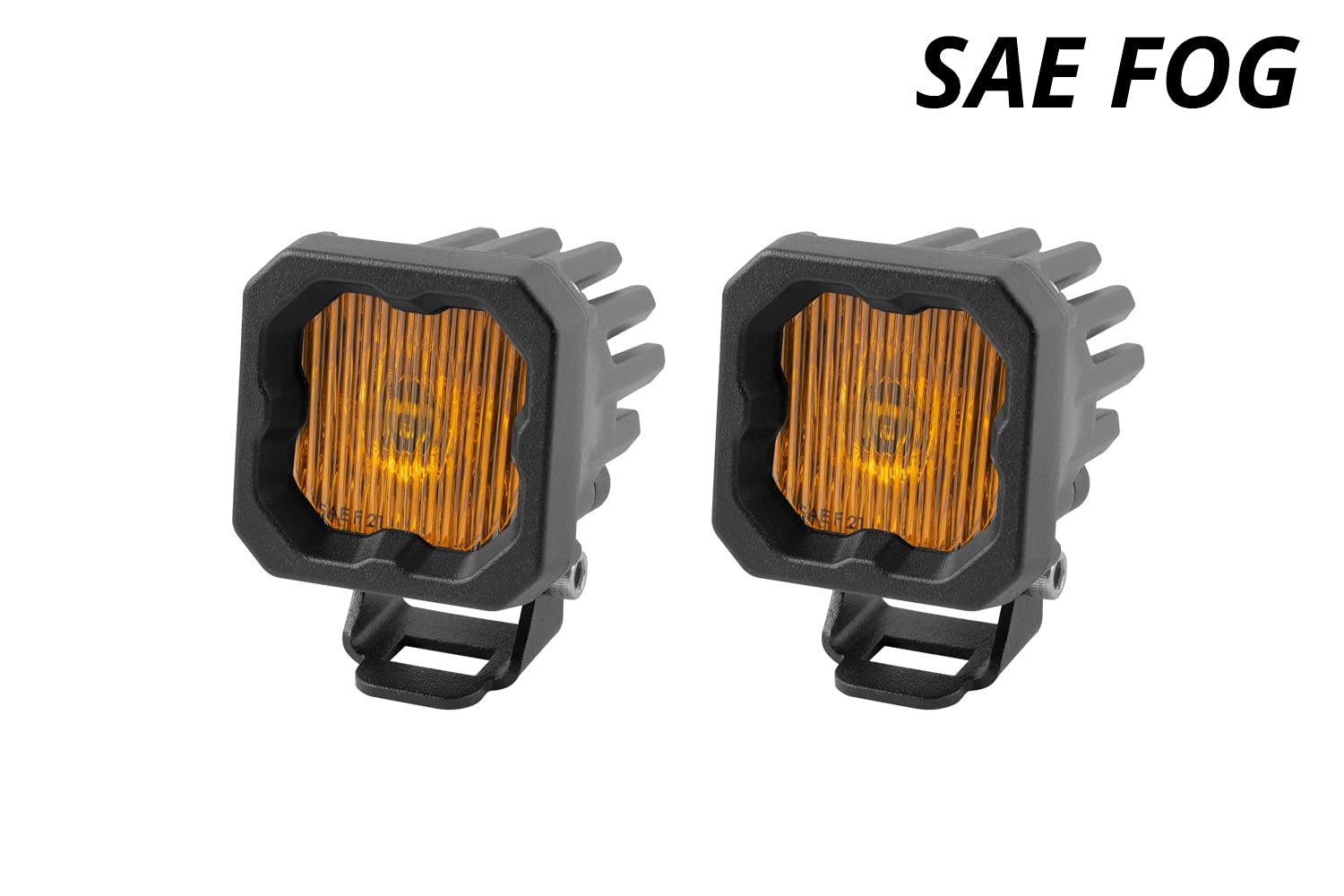 Diode Dynamics Yellow SSC1 SAE/DOT Fog Standard LED Pod (pair), Fog w/Amber Backlight SAE