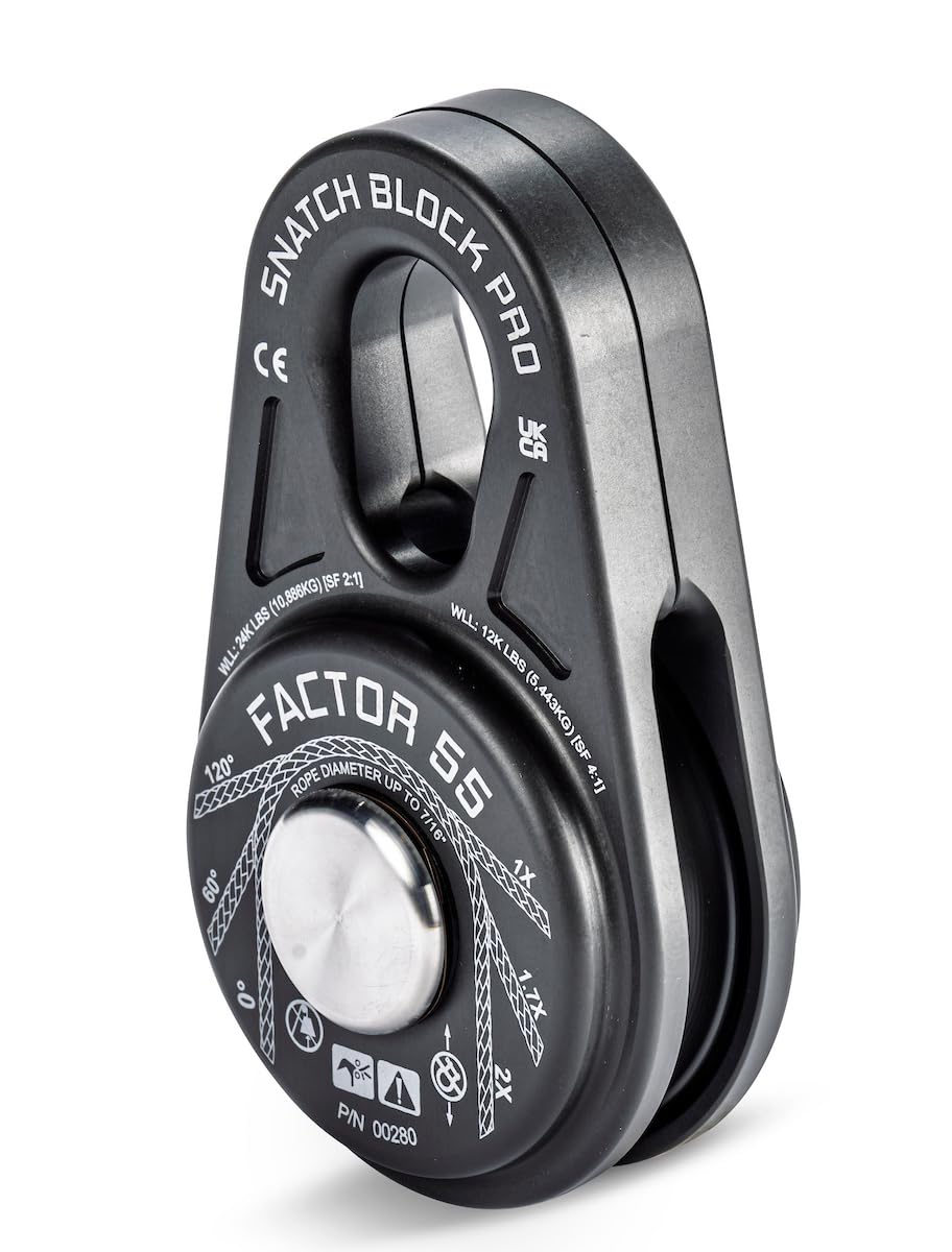 Snatch Block Pro Factor 55 Compact and Lightweight Snatch Blocks Ideal for Ultimate Performance Without compromising on Heavy Bulky Equipment