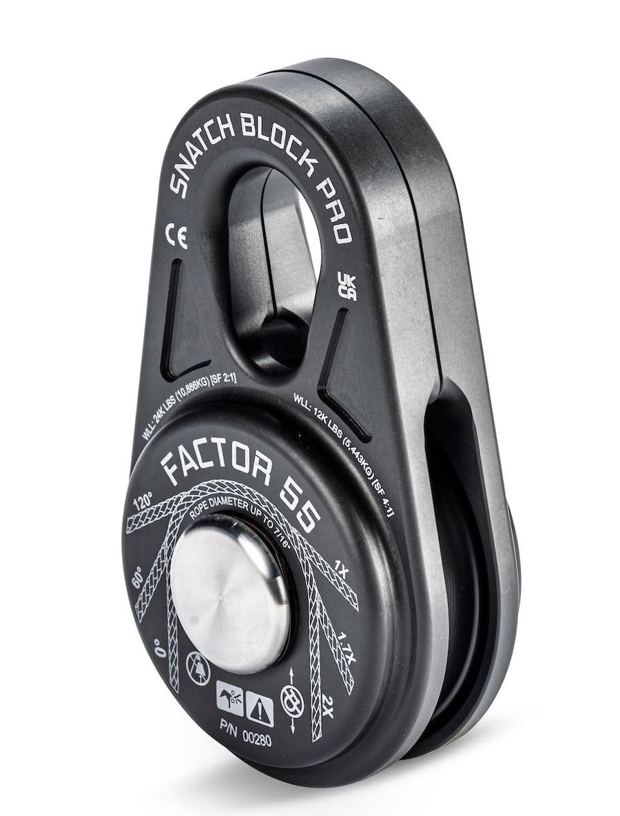 Snatch Block Pro Factor 55 Compact and Lightweight Snatch Blocks Ideal for Ultimate Performance Without compromising on Heavy Bulky Equipment