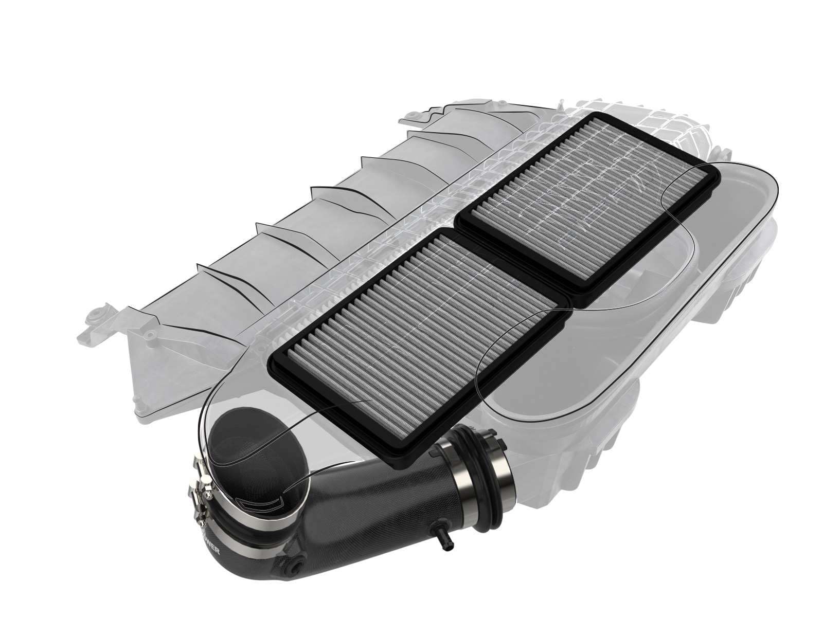 Super Stock aFe POWER Induction System w/Pro DRY S Filter, #55-10014DC, Carbon Fiber