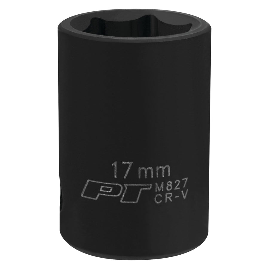 17mm Performance Tool M827 1/2-Inch Drive 6pt Impact Socket for Efficient Bolt Tightening and Loosening in Automotive and Industrial Applications