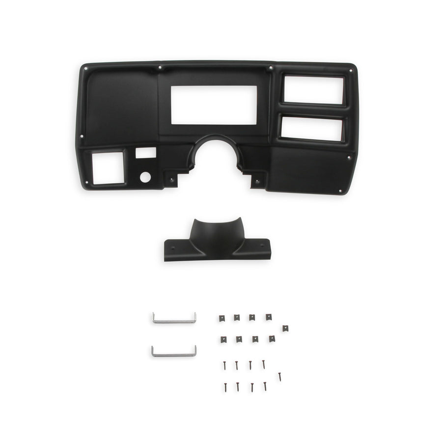 Dash Bezel Holley EFI 553-395 with A/C Vent Openings - Black