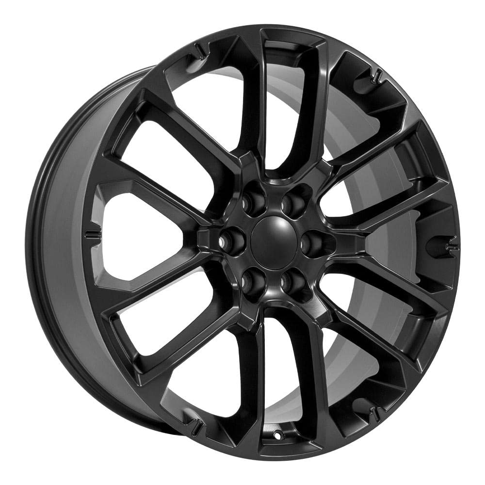 24 Inch OE Wheels CV67 Rim Fits Suburban 1500 High Country Style 6x139.7 24x10 Satin Black - Hollander 14079 (1)