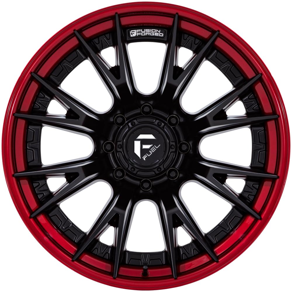 FUEL OFF-ROAD FC402 22X10 CATALYST 8X180 4.79-18mm MATTE BLACK WITH CANDY RED LIP - FC402MQ22108818N