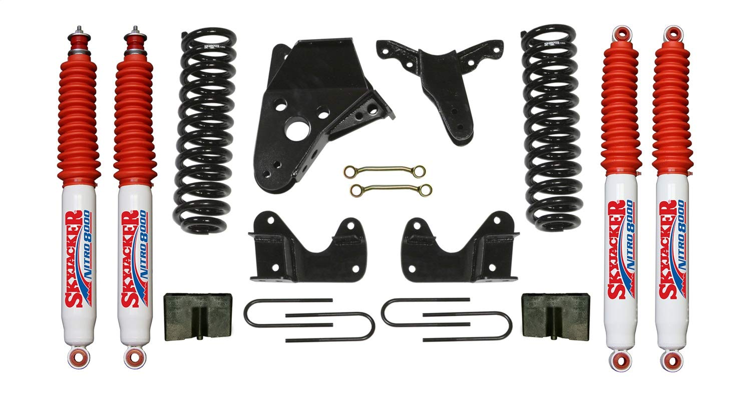 Suspension Lift Kit Skyjacker 136BHK-N w/Shock Nitro Shocks 6 in. Lift Incl. Front Springs Sway Bar End Link Kit Rear Block Rear U Bolt Kit