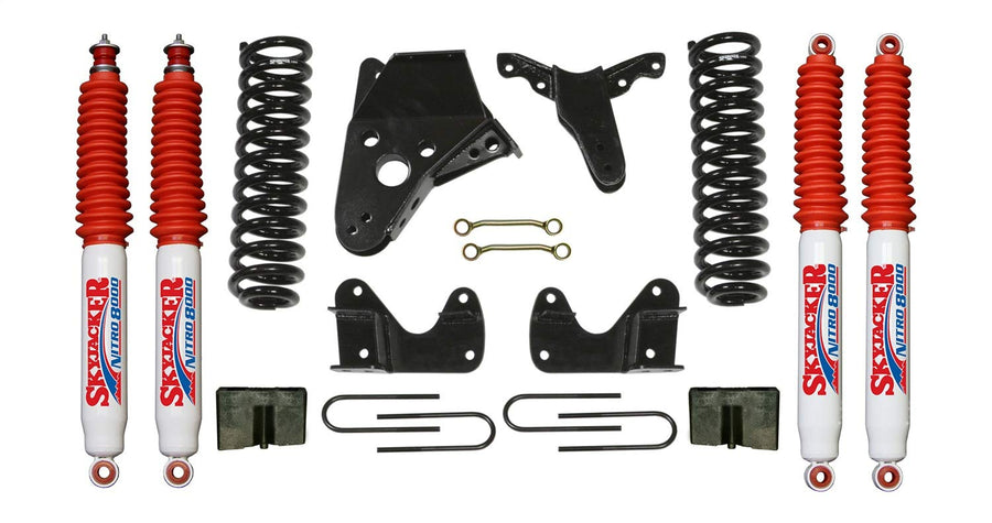 Suspension Lift Kit Skyjacker 136BHK-N w/Shock Nitro Shocks 6 in. Lift Incl. Front Springs Sway Bar End Link Kit Rear Block Rear U Bolt Kit